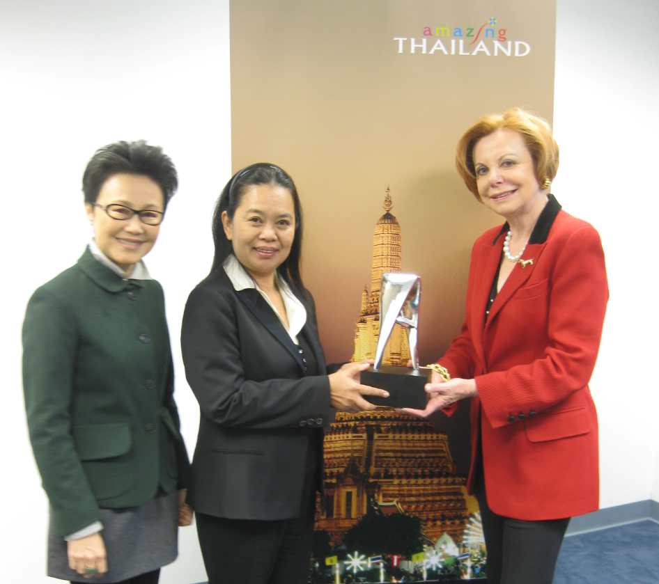 การท่องเที่ยวแห่งประเทศไทยได้รับรางวัล HSMAI Bronze Arian Award ประจำปี 2555